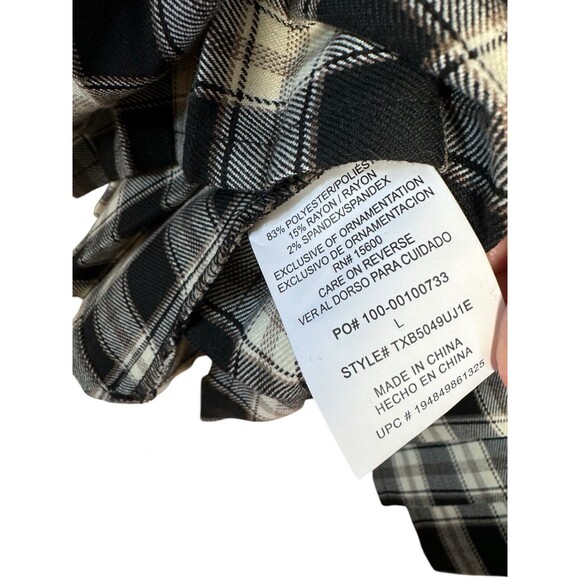 Jolt Plaid Wrap Button Pleated‎ Skirt Women’s Size Large NWT - Picture 11 of 16